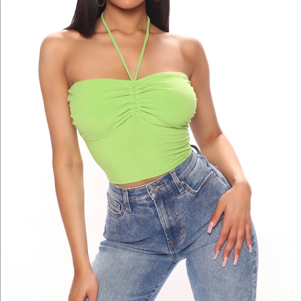 Green Halter Top